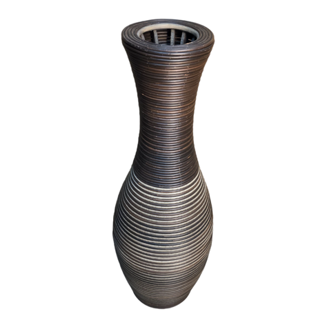 Jarron Florero Decorativo Tejido Rattan Moderno Café 70 CM-0