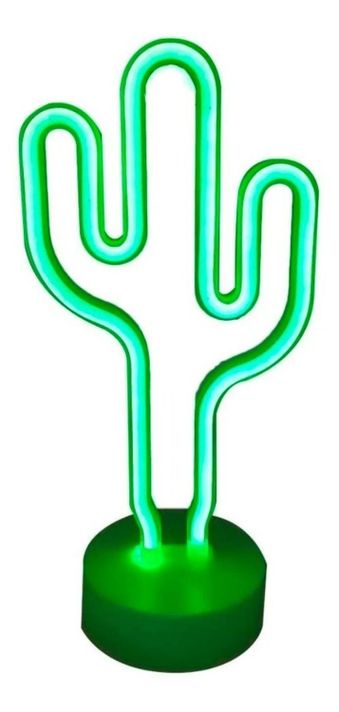 Lampara Neón Led Cactus Decoración Todo Ambiente Hogar-0