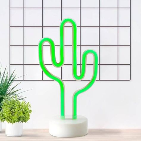 Lampara Neón Led Cactus Decoración Todo Ambiente Hogar-1