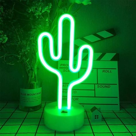 Lampara Neón Led Cactus Decoración Todo Ambiente Hogar-2