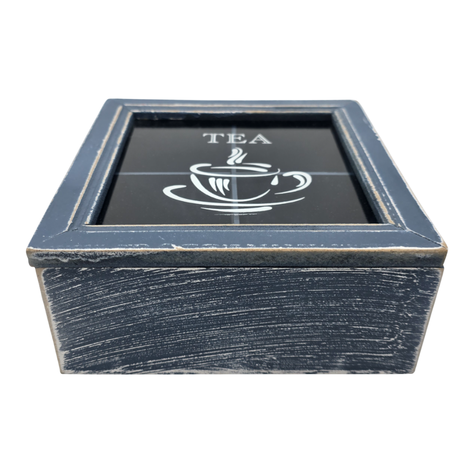 Caja De Te 4 Divisiones Tapa Diseño Tea Caja Para El Te Azul-0