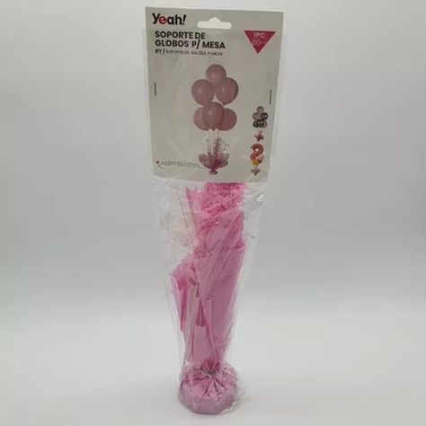 Soporte De Globos Para Mesa Cumpleaños Rosado 80 Cm-0