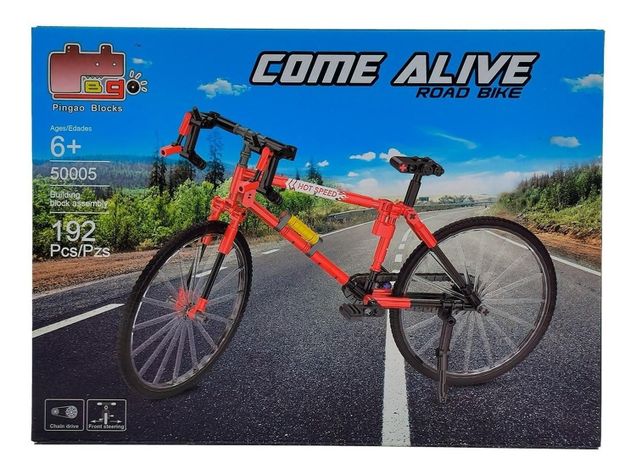 Set Juguete Bicicleta Roja Hot Speed Escala Para Armar-1