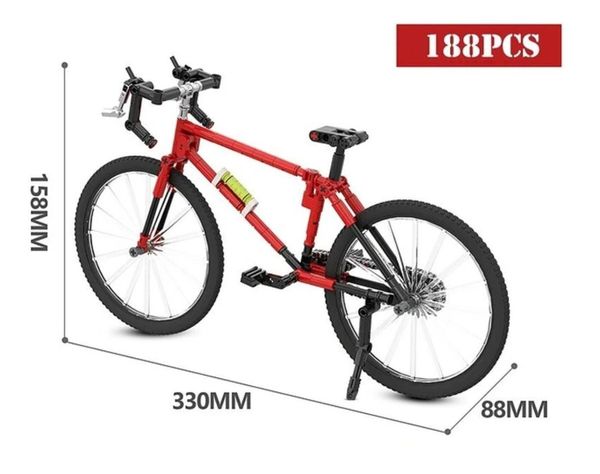 Set Juguete Bicicleta Roja Hot Speed Escala Para Armar-2