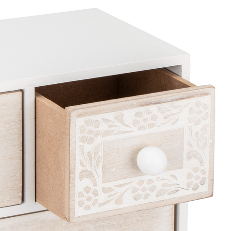 Organizador De Joyas Multiuso Oriental 5 Cajones Blanco-1