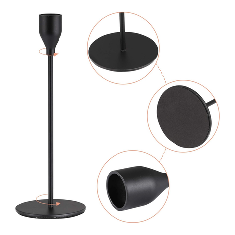 Set 3 Candelabros Porta Velas Negro Decora Centro De Mesa-2