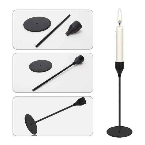 Set 3 Candelabros Porta Velas Negro Decora Centro De Mesa-6