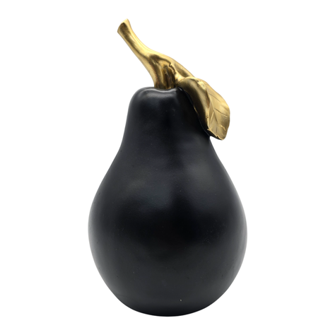 Figura Adorno De Pera Negra Decorativa En Resina Moderna-1