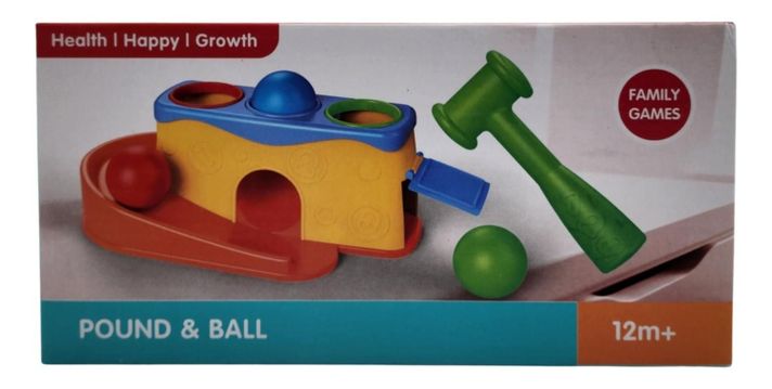 Juguete Para Bebe Tobogan Descarga Con Martillo Y 3 Pelotas-1