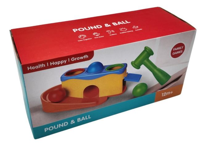 Juguete Para Bebe Tobogan Descarga Con Martillo Y 3 Pelotas-2