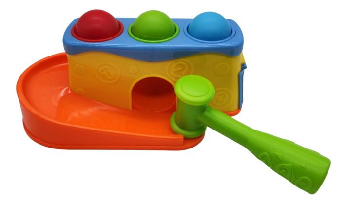 Juguete Para Bebe Tobogan Descarga Con Martillo Y 3 Pelotas-4