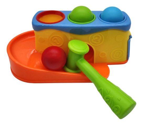 Juguete Para Bebe Tobogan Descarga Con Martillo Y 3 Pelotas-5