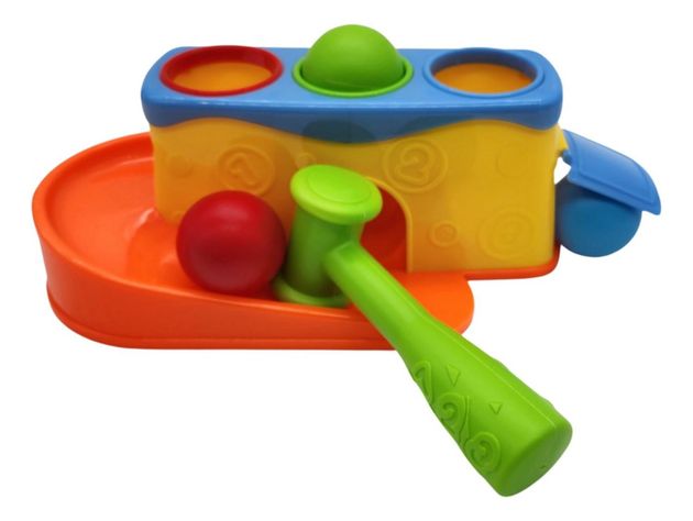 Juguete Para Bebe Tobogan Descarga Con Martillo Y 3 Pelotas-6