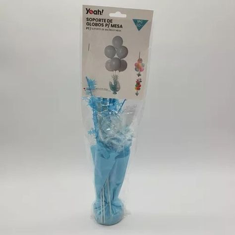 Soporte De Globos Para Mesa Cumpleaños Celeste 80 Cm-0