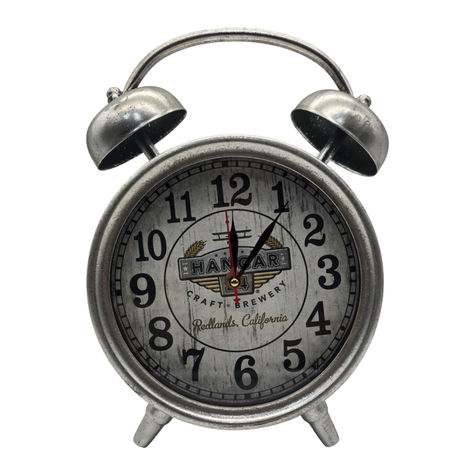 Reloj De Mesa Analogico Hierro Vintage Decorativo Plateado S-0
