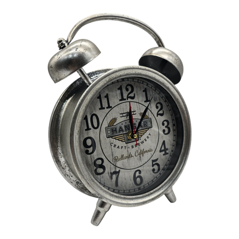 Reloj De Mesa Analogico Hierro Vintage Decorativo Plateado S-4