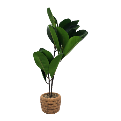 Planta Artificial Macetero De Cemento Naranjo Hojas Verdes-5