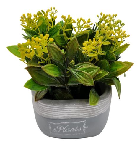 Planta Artificial Macetero Cerámica Vintage Plants Cubo-1