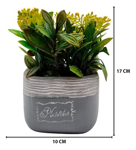 Planta Artificial Macetero Cerámica Vintage Plants Cubo-2