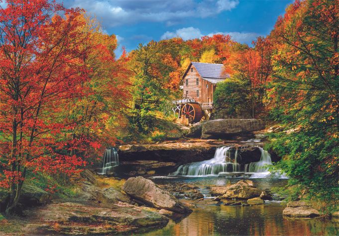 Puzzle 2000 piezas Arrollo Otoñal-1