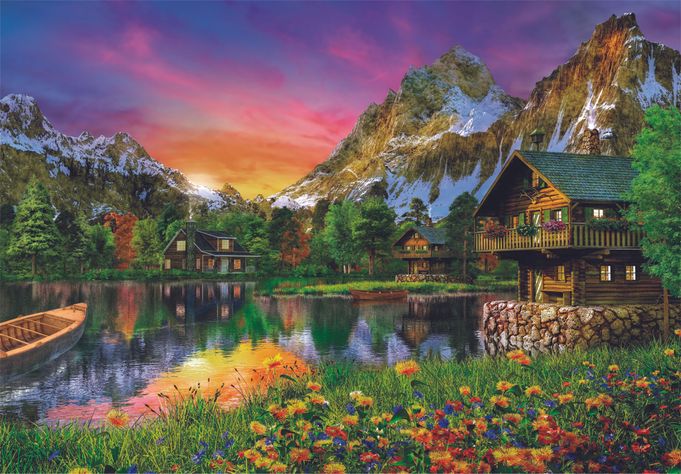 Puzzle 6000 piezas Lago Alpino-1