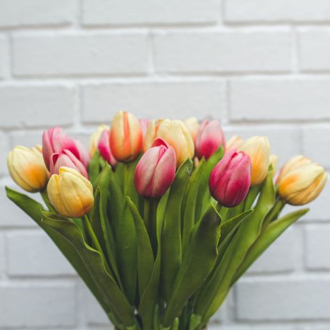 Tulipan Amarillo Flor Artificial by Le Bouquet 48 cm-4