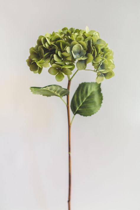 Hortensia Verde con Azul Flor Artificial by Le Bouquet 66 cm-0