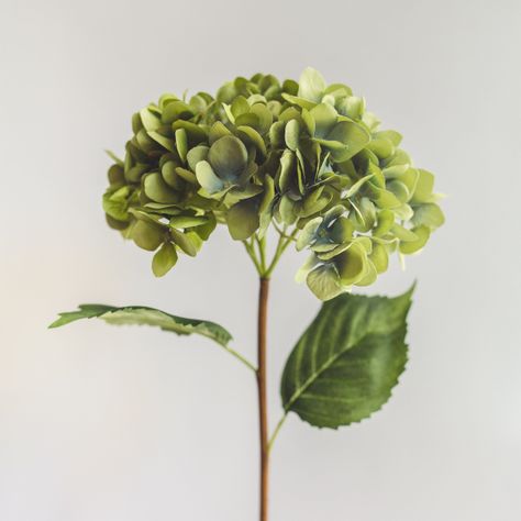Hortensia Verde con Azul Flor Artificial by Le Bouquet 66 cm-1