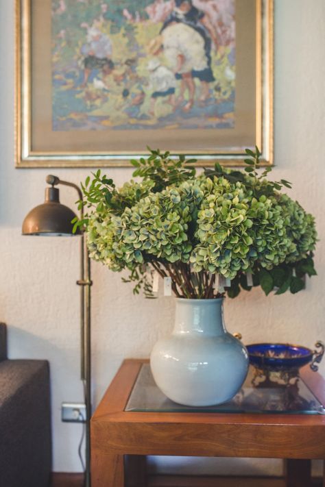 Hortensia Verde con Azul Flor Artificial by Le Bouquet 66 cm-4