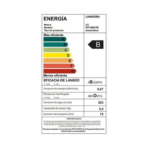 Lavadora Carga Superior LG 19kg Wt19mvt-6
