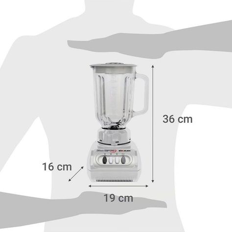 Licuadora Sindelen Jarro De Vidrio L-1610bl-2