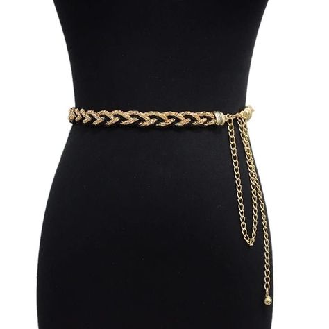 Cinturón Cadena Cintura De Metal Para Mujer Como-3