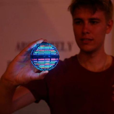 Dron Pelota Voladora Azul Luces Rgb Recargable Flying Control Remoto On/off-3