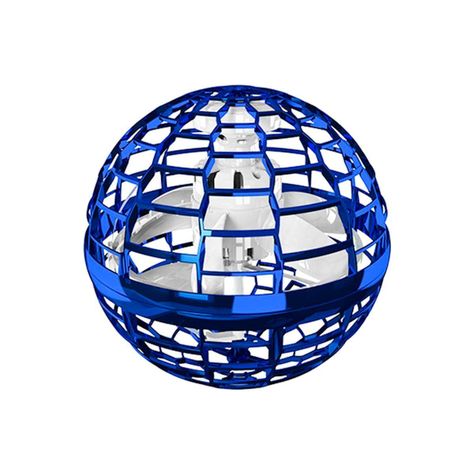 Dron Pelota Voladora Azul Luces Rgb Recargable Flying Control Remoto On/off-0