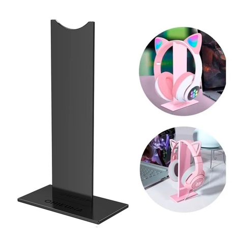 Soporte Stand Para Audífonos Gamer Onikuma Heaphone Stand St Negro-3