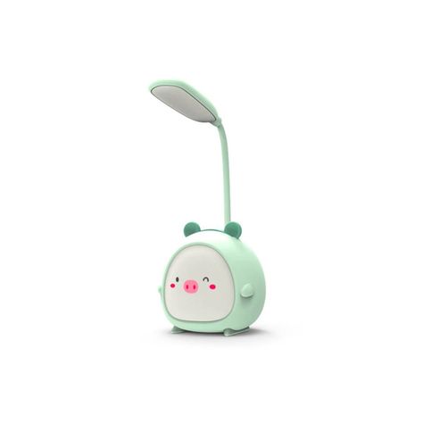 Lampara De Mesa Escritorio Led Rgb Con Diseño Kawaii con Oreja Verde-0