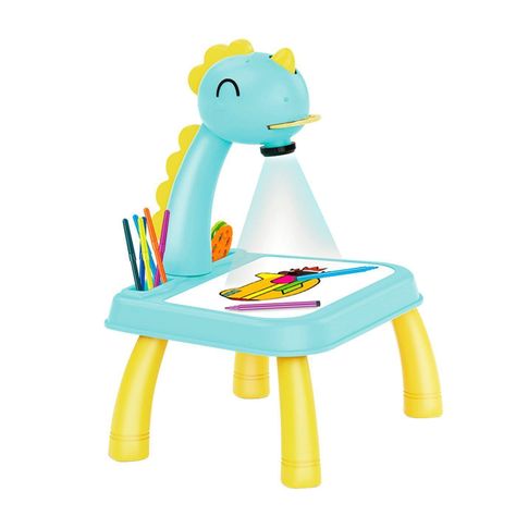 Proyector Tablero De Dibujo Juguete Educativo Aprendizaje Diseño Dragon Verde-0