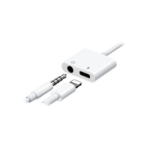 Adaptador Lightning Cargador Y Auxiliar Jack 3.5mm Ezra-0
