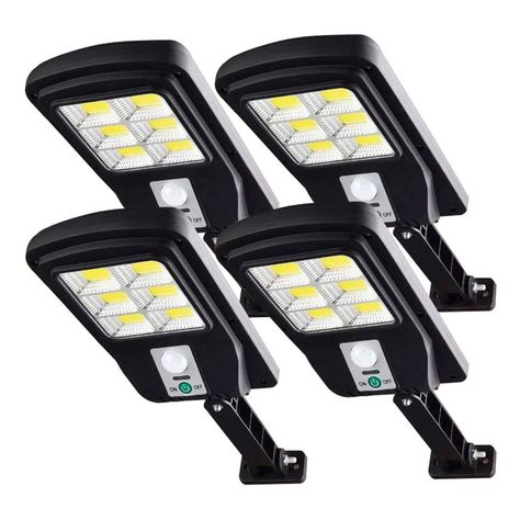 Pack 4 Foco Solar Led Exterior Con Sensor De Movimiento Ip65-0