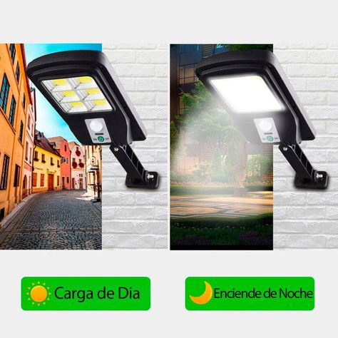 Pack 4 Foco Solar Led Exterior Con Sensor De Movimiento Ip65-6