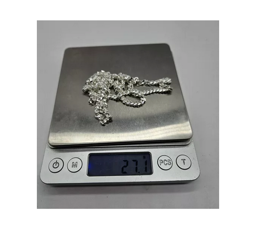 Cadena Cubana Plata Fina Italiana 925 - 4 Mm Collar Hombre-2