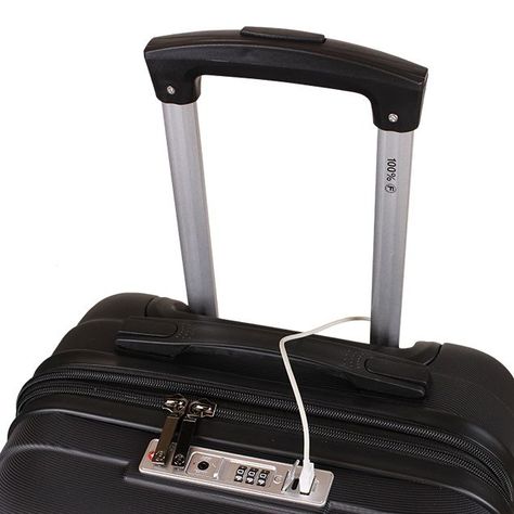 Maleta cabina S (10 Kg) Flip Negro con USB -3