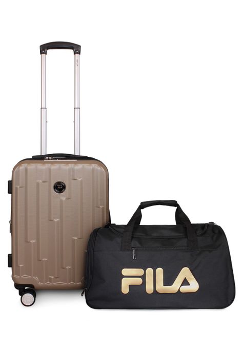 Pack Maleta cabina Flip café 10kg + bolso Fila 42lts-0