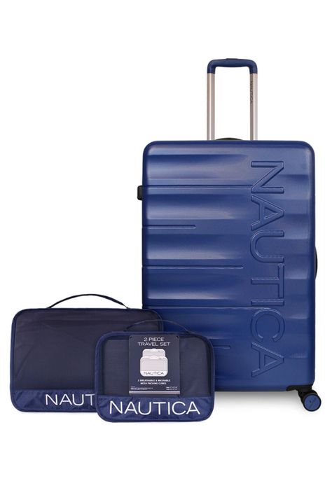 Pack Maleta grande Ibiza 23kg azul + Organizador Nautica-0