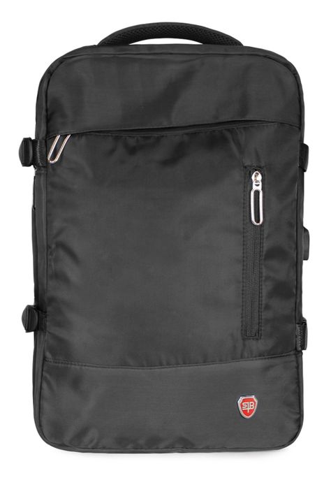 Mochila Viral negra con usb Swiss Bag-0