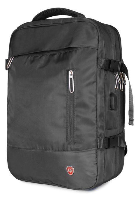 Mochila Viral negra con usb Swiss Bag-1