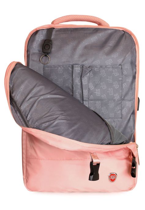 Mochila Viral rosada con usb Swiss Bag-3