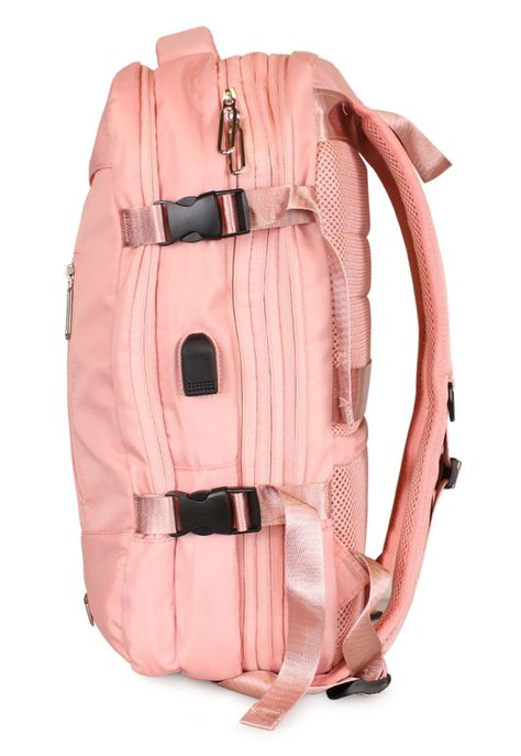 Mochila Viral rosada con usb Swiss Bag-6