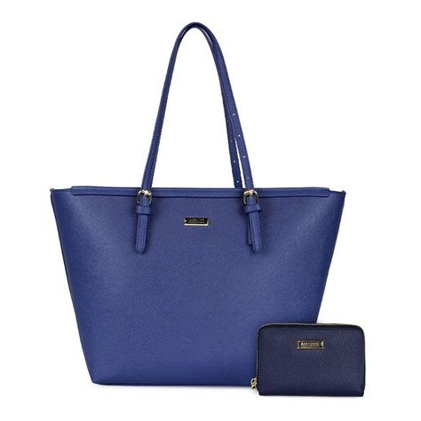 Pack Cartera Tempo Royal blue + Billetera Trifold Azul-0