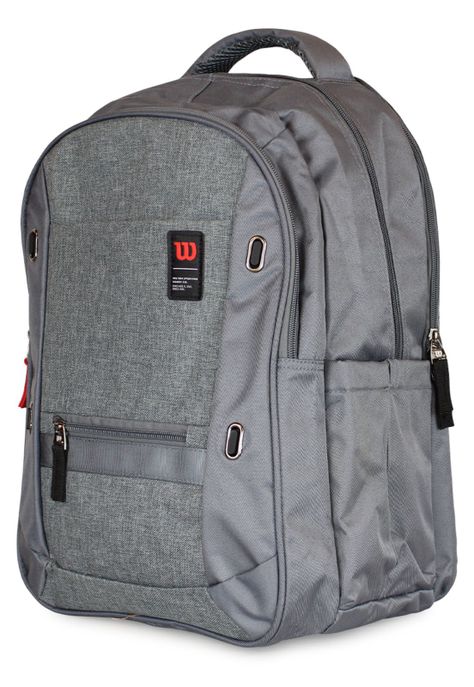 Mochila Wilson Ejecutiva Seul gris con porta notebook y usb-1